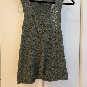 COPY - Aerie green crochet racerback tank